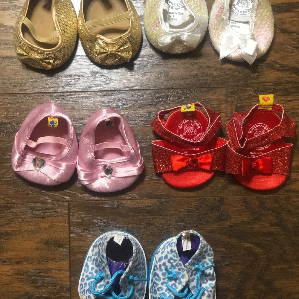Build A Bear Shoes Lot Of 5